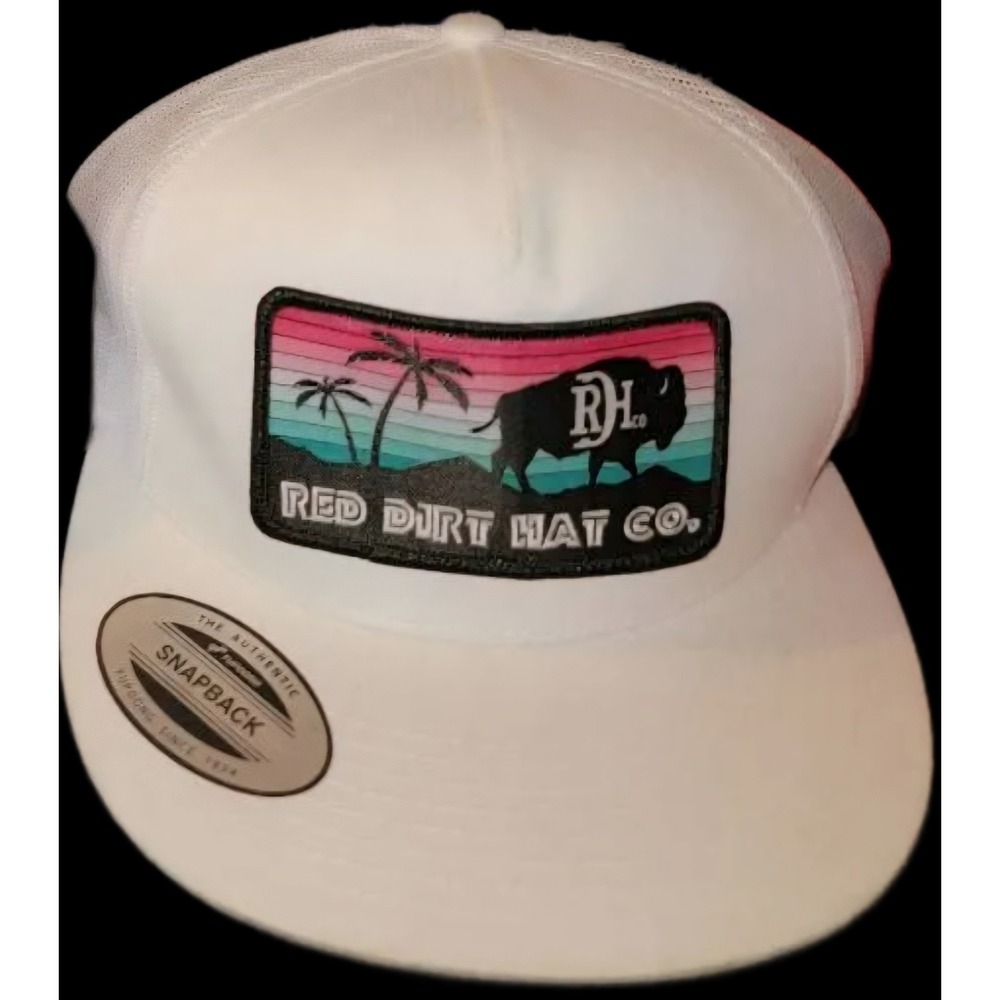 Red Dirt Hat Co. Miami Vice‎ Classic White Trucker Cap RDHC-324